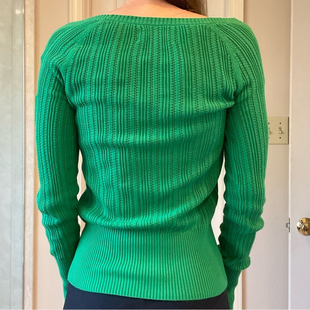 FREE with purchase: Old Navy bright green long-sleeve top. 100% cotton. Size S - Picture 9 of 9